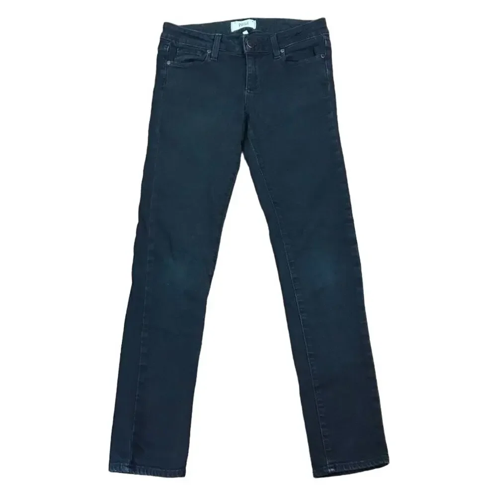 Paige Skyline Ankle Peg Jeans Black Sz 26